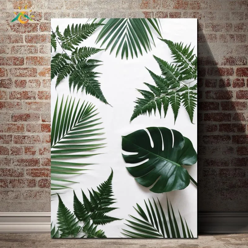 

Watercolor Leaves Wall Art Canvas Painting Green Style Plant Nordic Posters and Prints Decorative Picture Modern Home Decoration