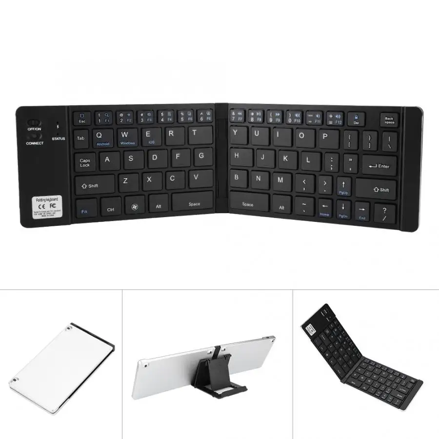 Keyboard Cover Mechanical Keyboard GK018 Plastic Folding Mini Keyboard Portable Bluetooth Foldable Wireless Keypad Wireless