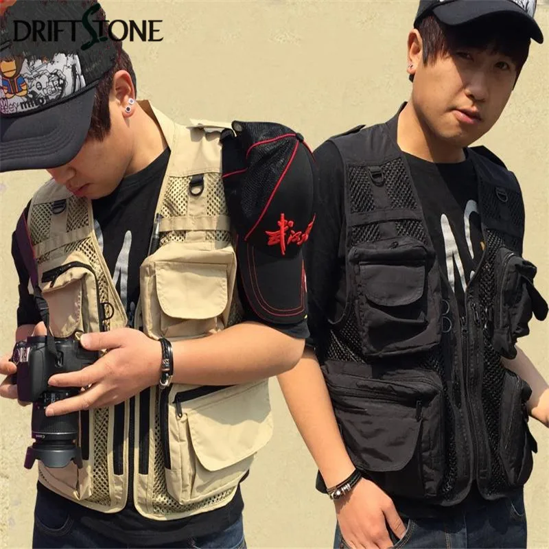 

Camouflage cloth multifunctional vest double-layer mesh lot pockets photography outerwear vests