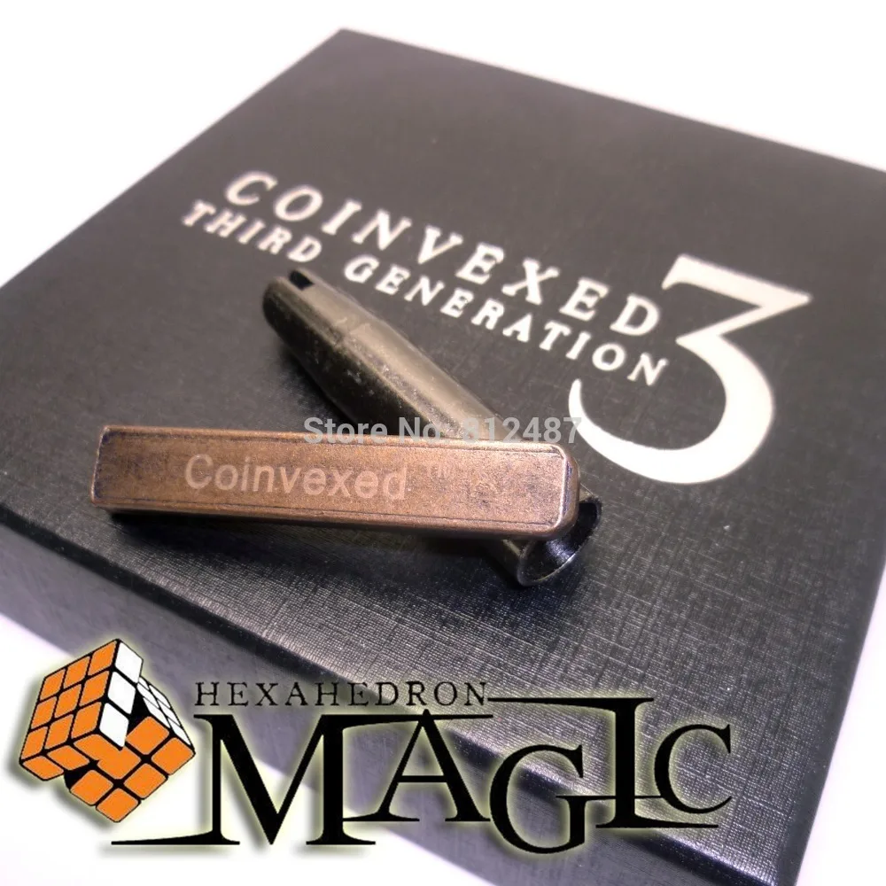 Coinvexed 3 го поколения от Дэвида Пенна и World Magic Shop/крупным планом улица монета