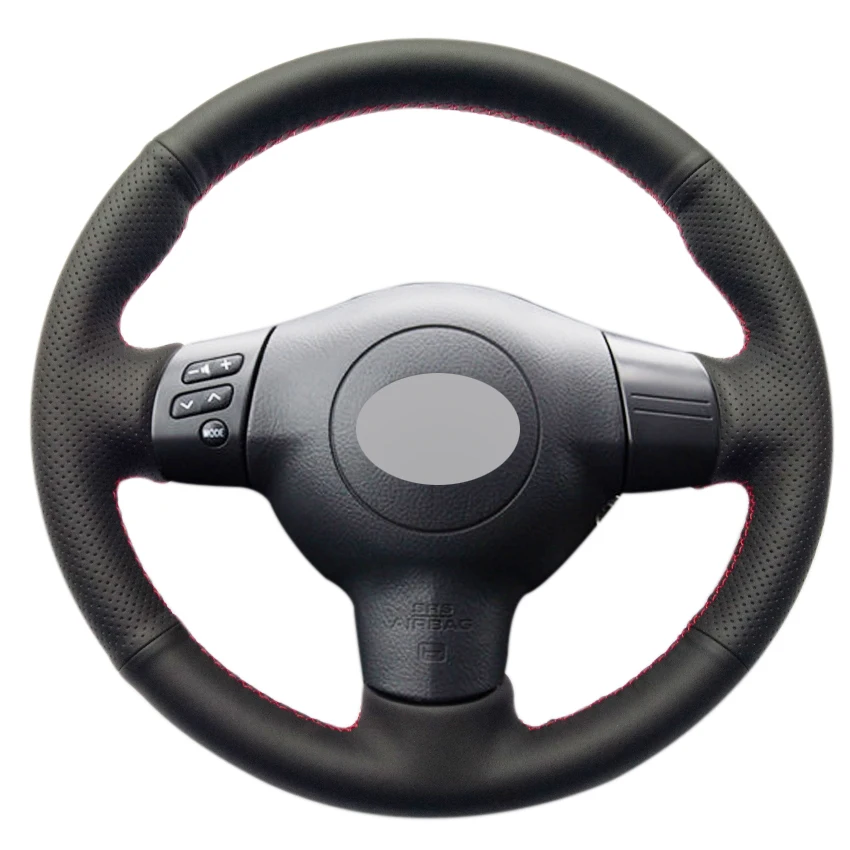 Black Leather Hand-stitched Car Steering Wheel Cover for Toyota Corolla 2004-2006 | Автомобили и мотоциклы