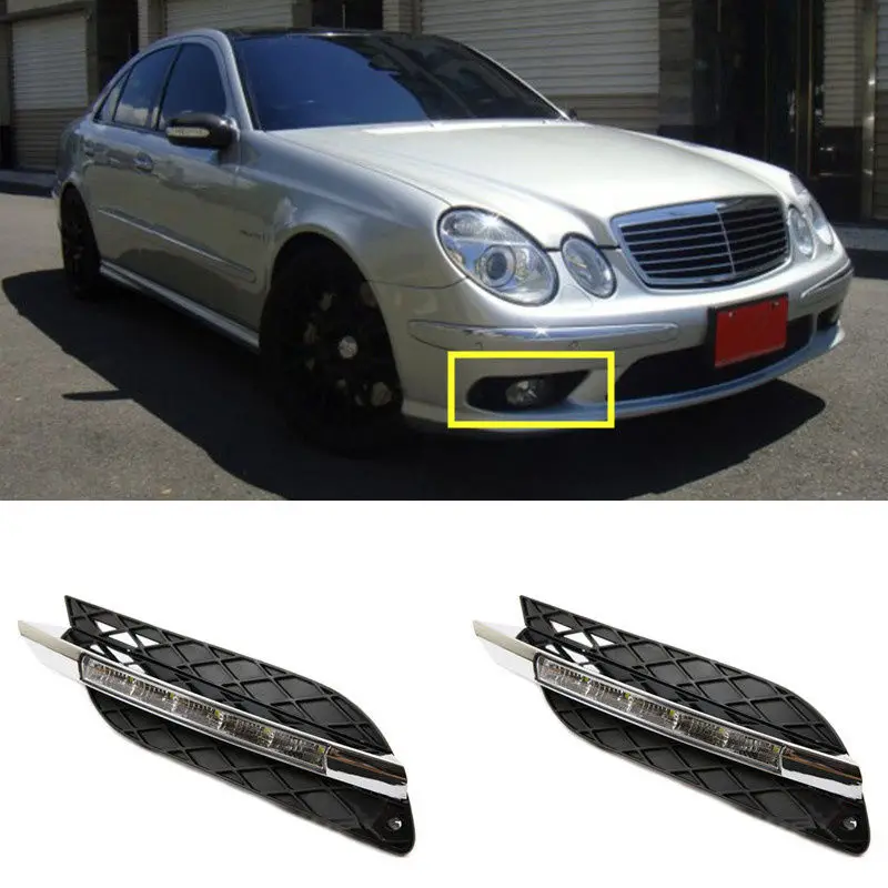 

2*White Fog Lights LED DRL Daytime Light DRL for MERCEDES BENZ E-class 2006-2009