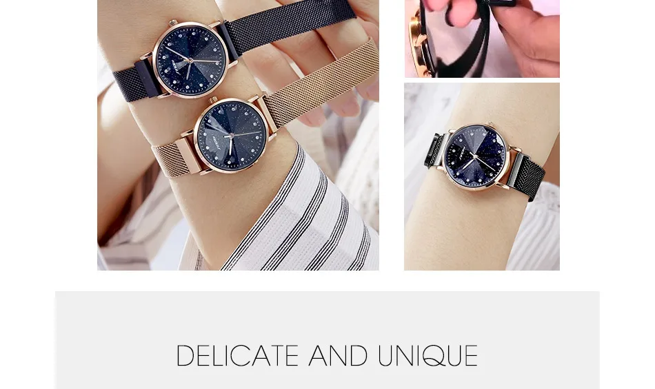 Роскошные Брендовые женские часы, модные элегантные женские наручные часы с магнитной пряжкой,, звездное небо, relogio feminino, подарок, женские часы