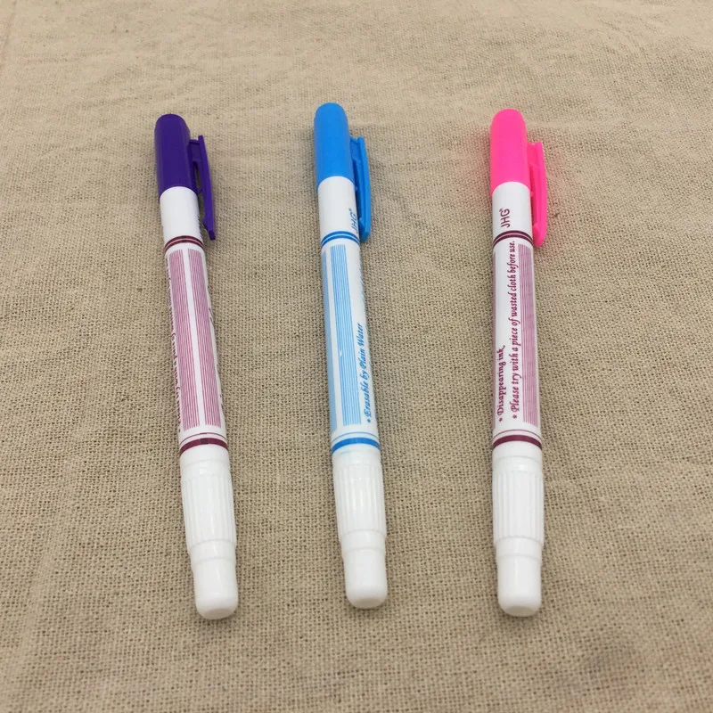 

Erasable Pen Water Soluble Fabric Dual function Marker Pen for replace Tailor's Chalk 3colors Sewing Tools & Accessory