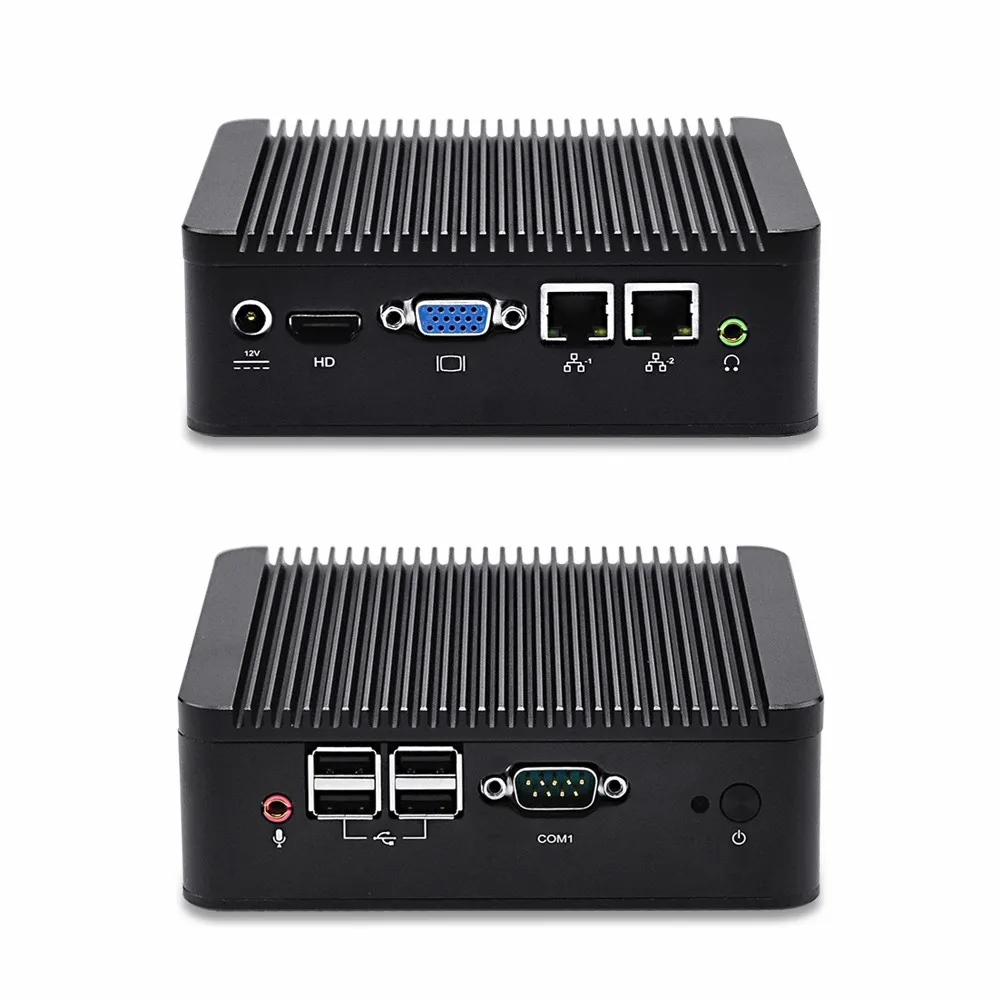 QOTOM мини-ПК Core i3 процессор, Dual LAN Mini PC с последовательный порт, мини настольный компьютер Linux