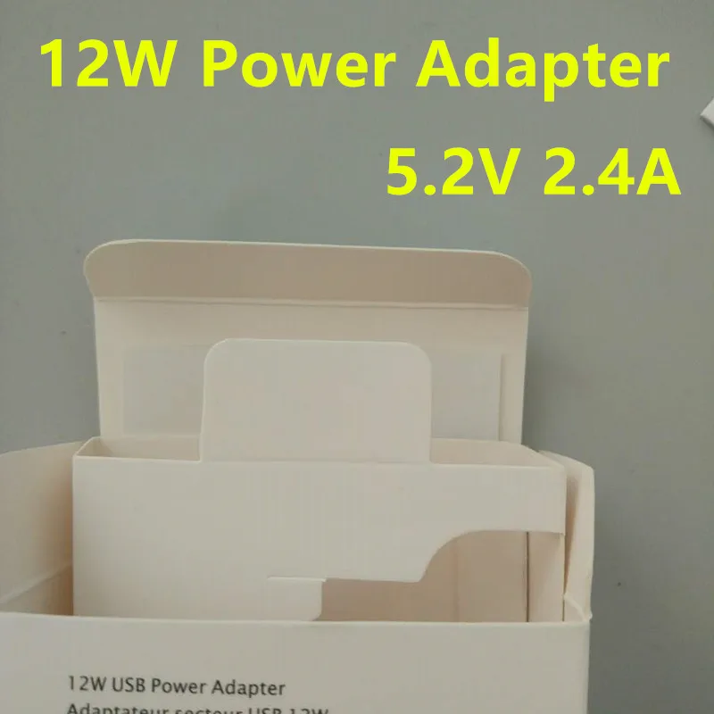 

10pcs/lot Original OEM EU/US/UK plug 5.2v 2.4A 12W USB Power Adapter AC home Wall Charger Retail box with original logo