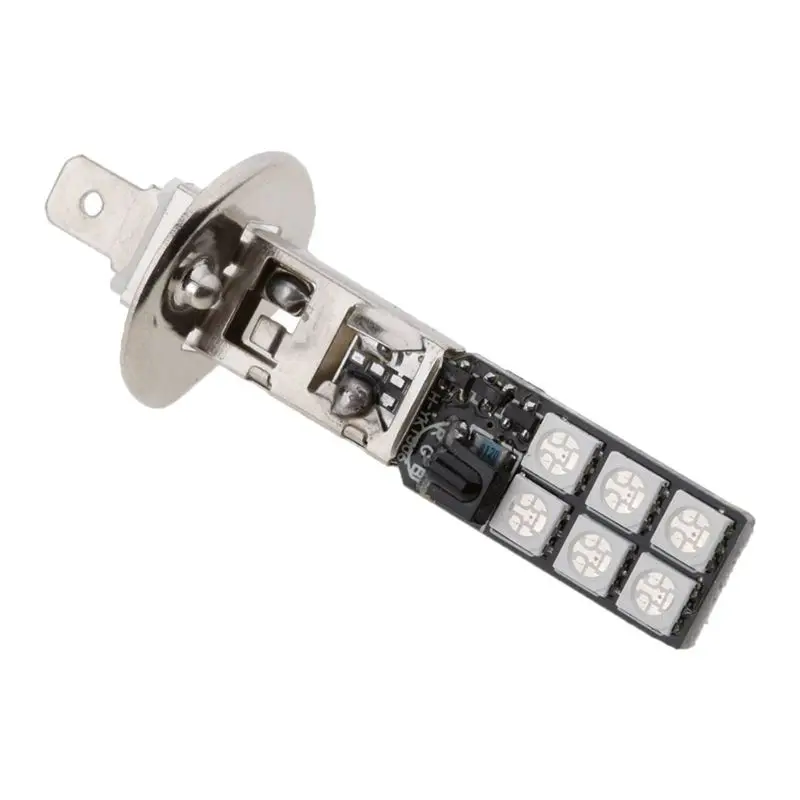 H1 H3 880 881 5050 светодиодный 12SMD RGB Автомобильная фара противотуманная фара лампа+ пульт дистанционного управления-H1