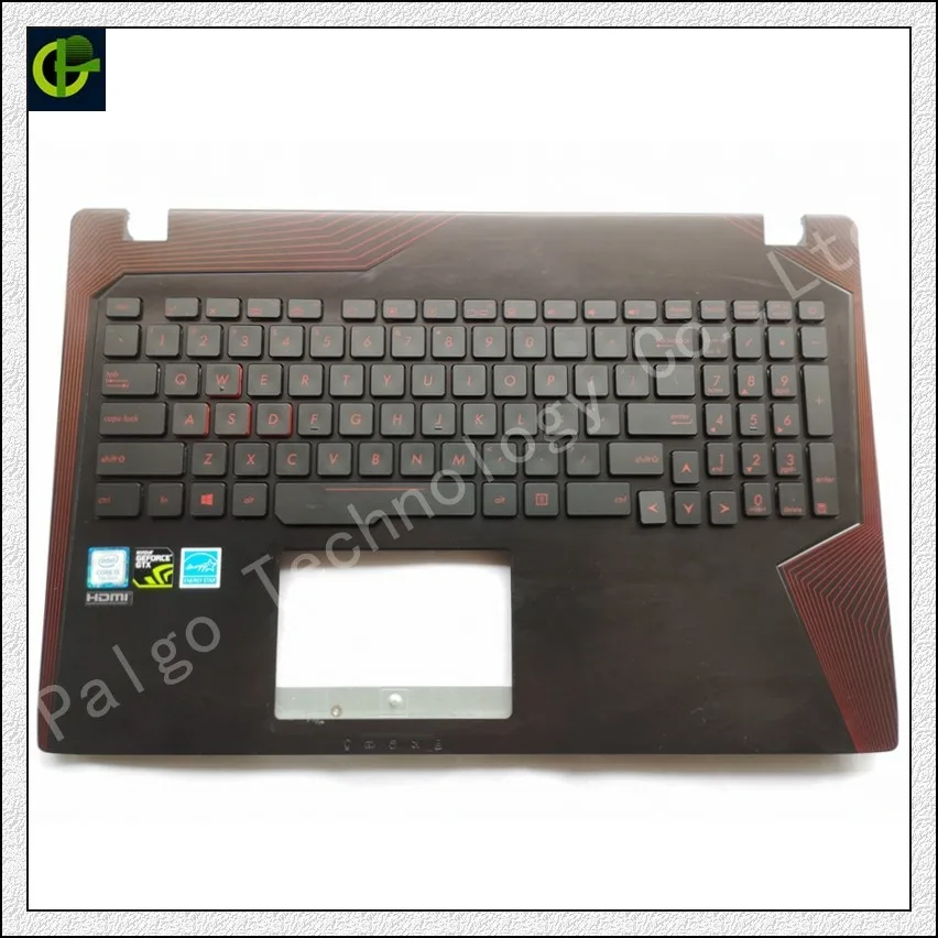 English Backlit Keyboard with palmrest for Asus FX753VD FX53VD ZX53V ZX73 FZ53V GL553VW GL753 FX53