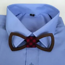 Модная мужская Новинка Деревянная галстук-бабочка ручной работы из дерева вечерние футболки украшения