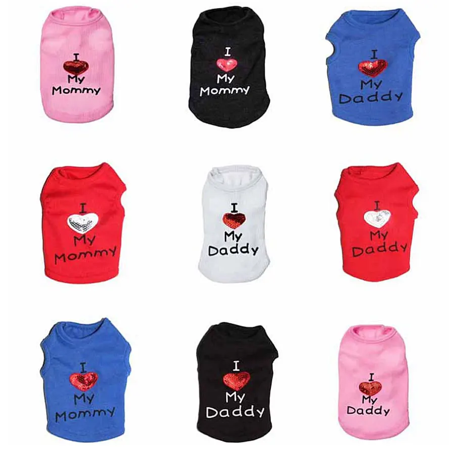 

Cute Pet Dog Clothes T-shirt Clothes Vest Summer Coat Costumes For Dogs Puppy Outfit Shirt Small Pet Chihuahua Clothes