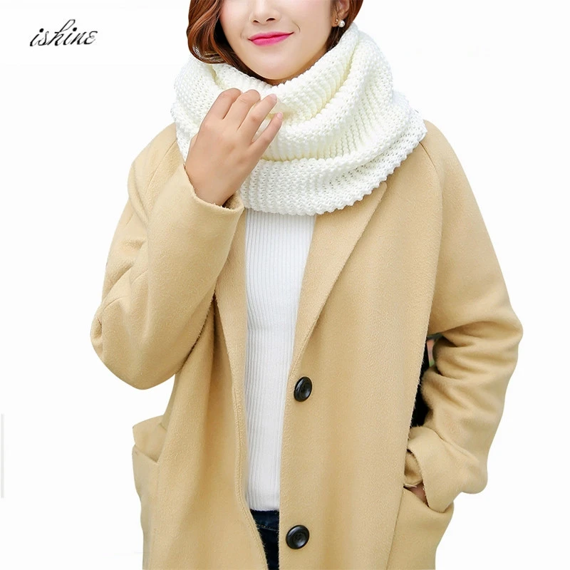 2017 bufanda de Invierno para mujer infinito Bufandas punto cuello bufanda círculo anillo Bufandas cuello de punto tubo pañuelo * 120*30 CM| Bufandas de mujer| - AliExpress