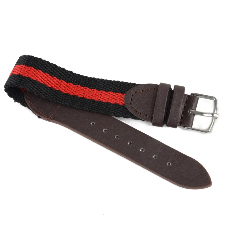 Watch Band Strap Nylon Mesh Leather Watchbands Womens Mens Sport Watches Belt Accessories Relojes Hombre 18mm 20mm Canvas