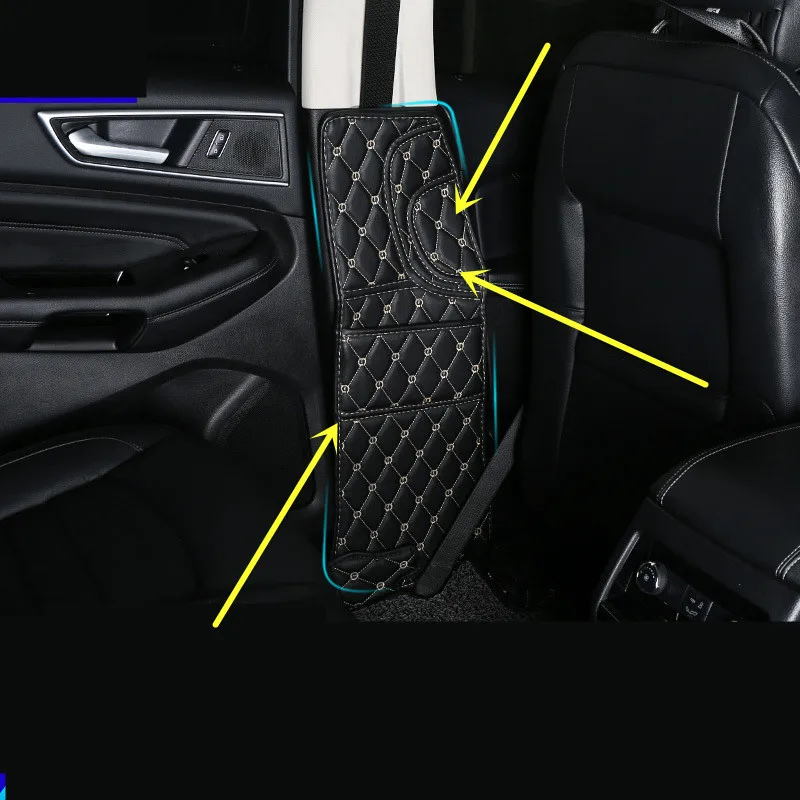 

Middle Pillar Decorated Protective Leather Cover For Ford Edge 2015 16 17 2018 AAB227