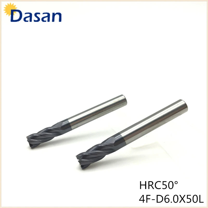 

1pcs solid carbide endmills 6mm 8mm Flat end mill in milling cutter Standard Length Machining center cutting tools