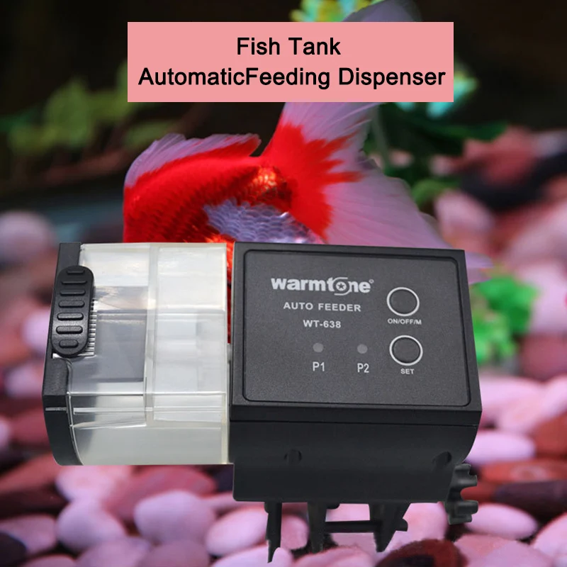 

Automatic Fish Feeder Practical Fish Feed Food Timer Aquarium Accessories Fish Tank Pet Feed Container Auto Feeding Dispenser