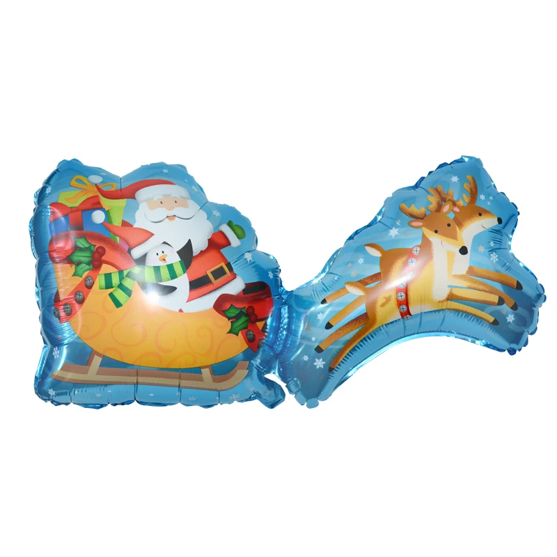 

50pcs 95cm Aliuminium Foil Helium Santa Claus Elf Moose Balloon New Year Christmas Party Decorations