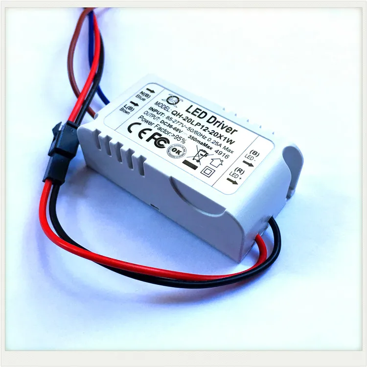 Водитель LED индикатор питания 12-20 Вт 12 Вт 15 Вт 18 Вт 20 Вт 300ma 36-68 В выход Светодиодная лампа светильник лампа прожектор драйвер
