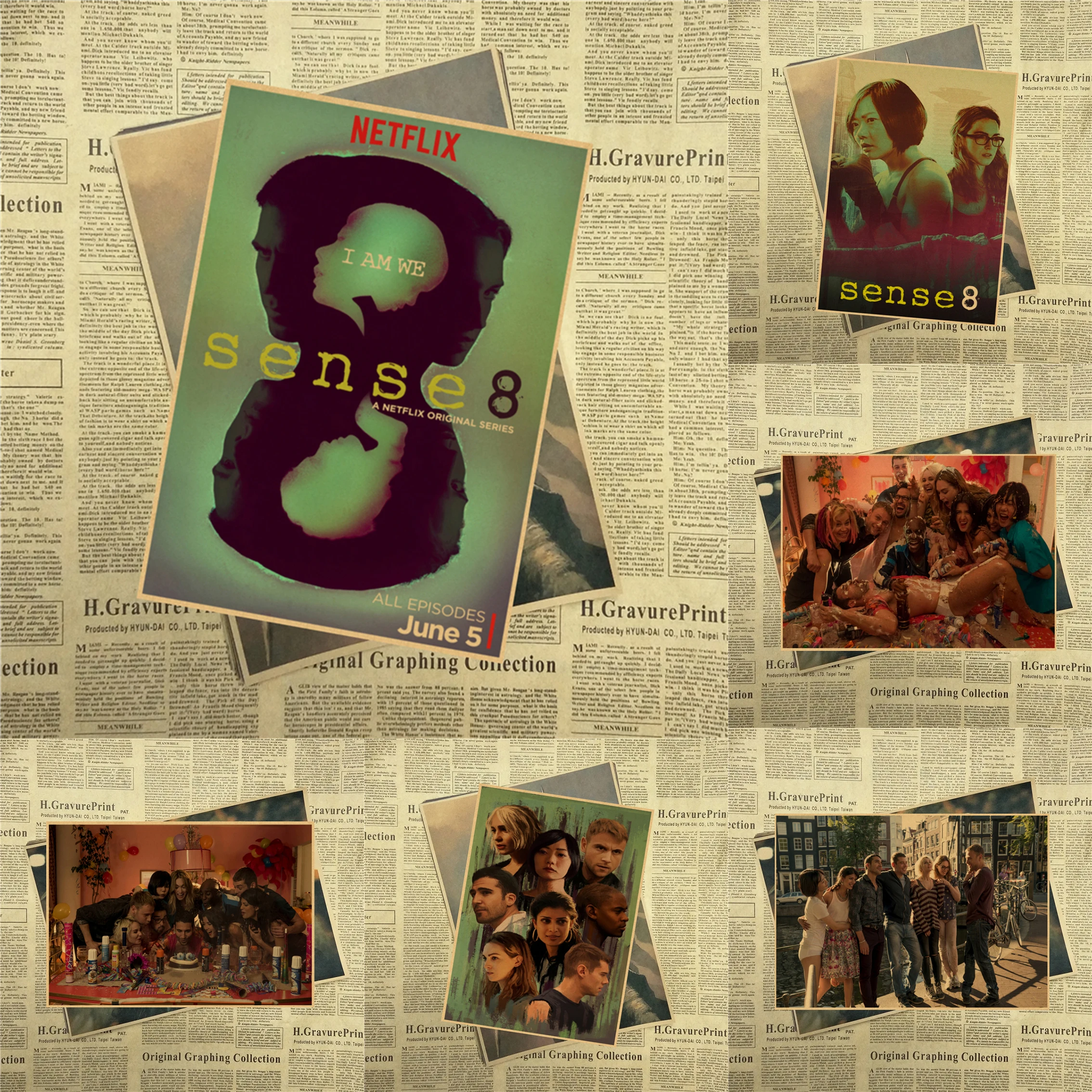 

Sense8 Vintage Retro Poster Vintage DIY Wall Stickers Home Posters Bar Art Decor Wall Decorative Paintings 30x21cm