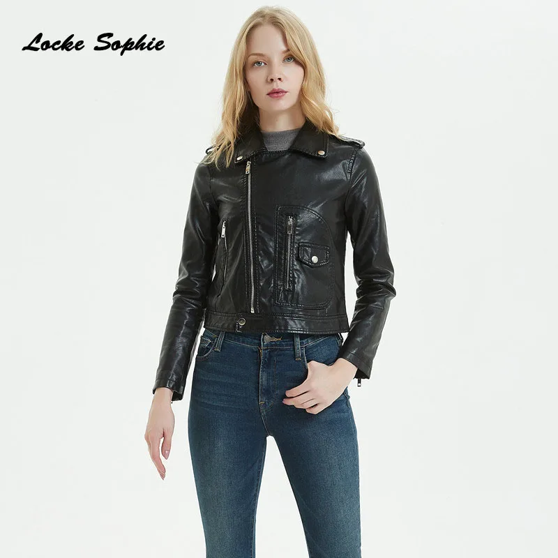 Women's Plus size short jacket blazers 2019 Autumn PU leather pocket Splicing faux fur Jacket ladies Skinny locomotive blazers