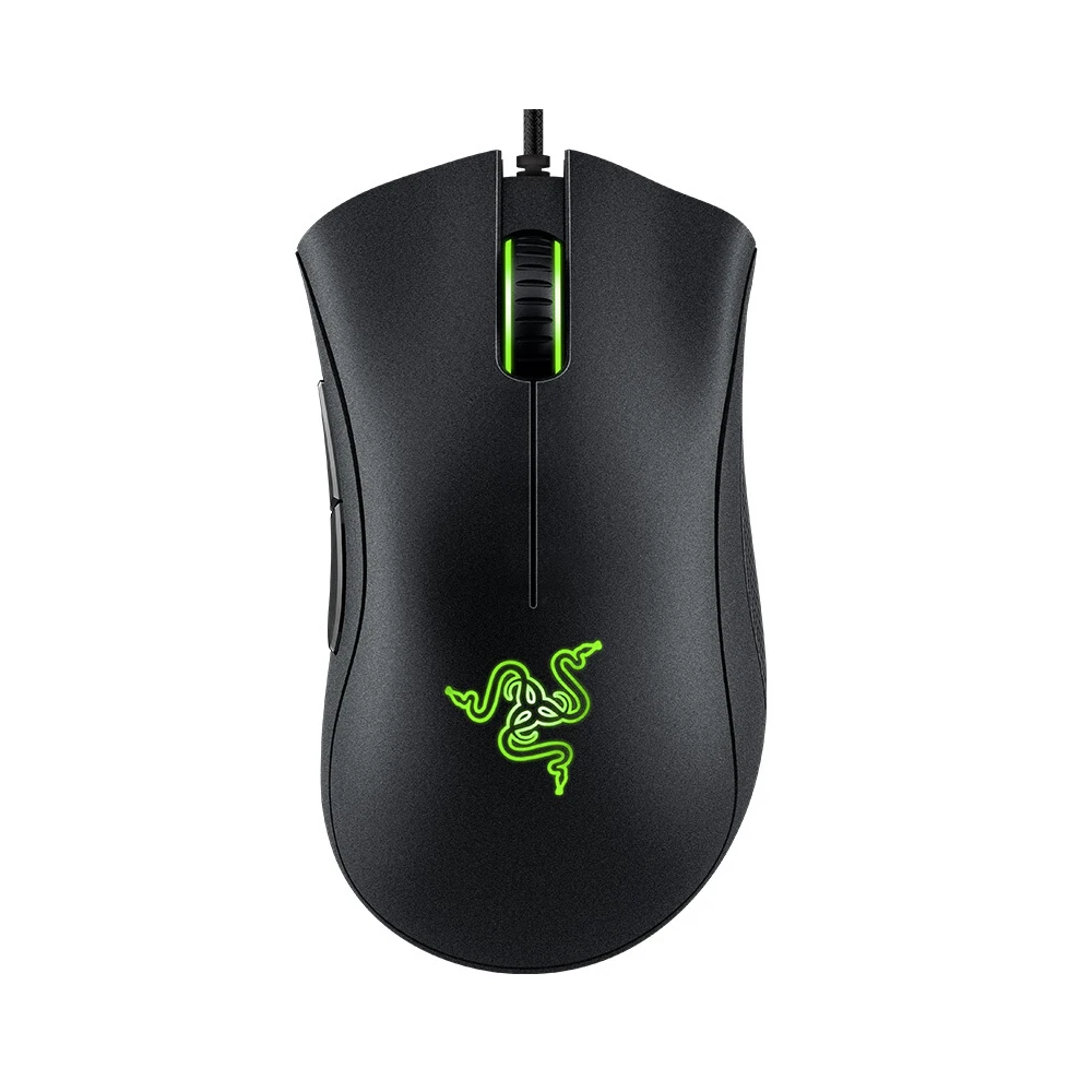 Razer DeathAdder незаменимая эргономичная игровая мышь профессионального класса с оптическим сенсором 6400 dpi для геймера для компьютера, ноутбука, ПК - Цвет: Черный