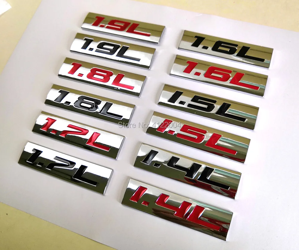 

1.4L 1.5L 1.6L 1.7L 1.8L 1.9L Energy Emblem Trunk Sticker Decal For AUDI Skoda BMW CHEVROLET FORD HYUNDAI KIA MAZDA NISSAN