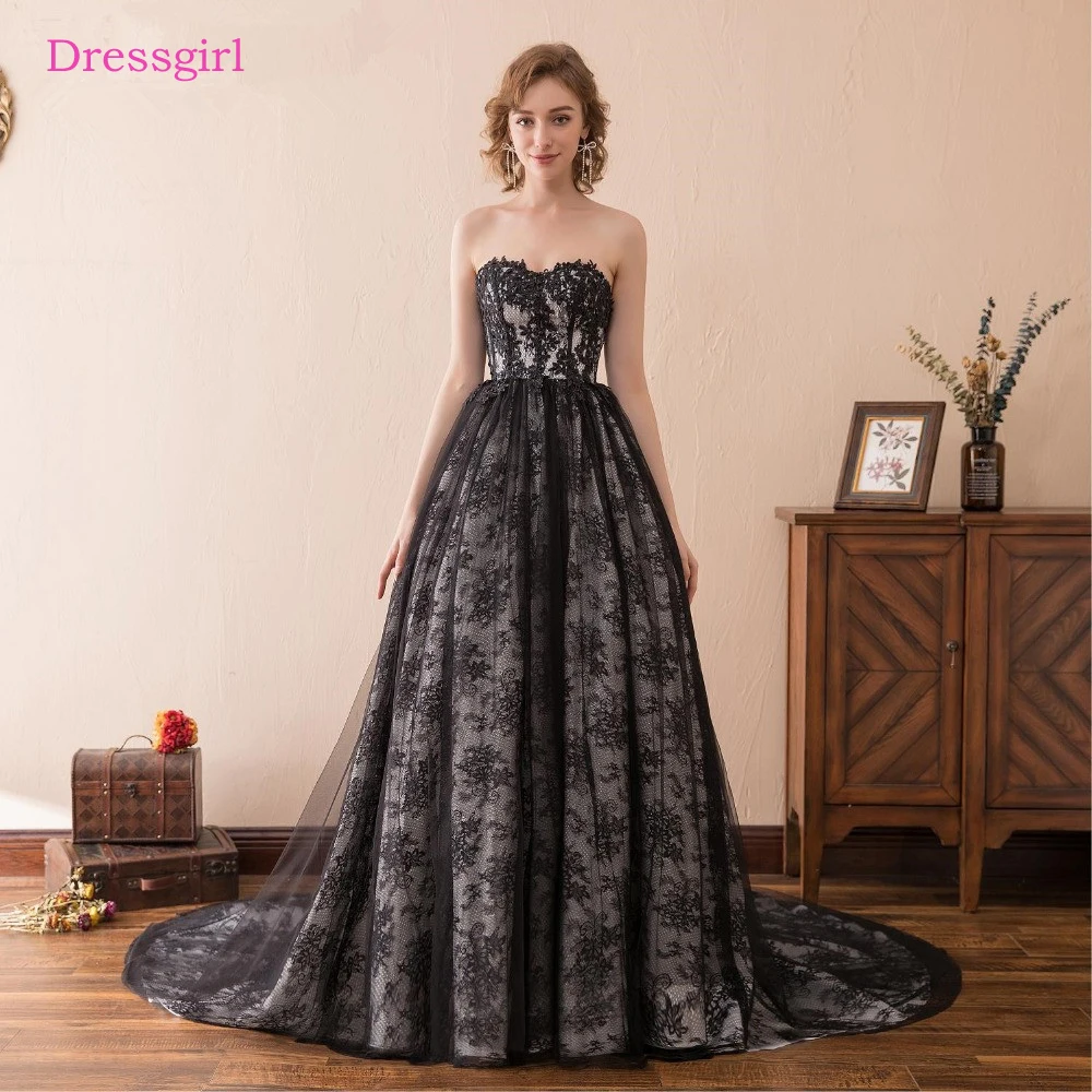 Black Vestido De Noiva 2018 Wedding Dresses Ball Gown Cap