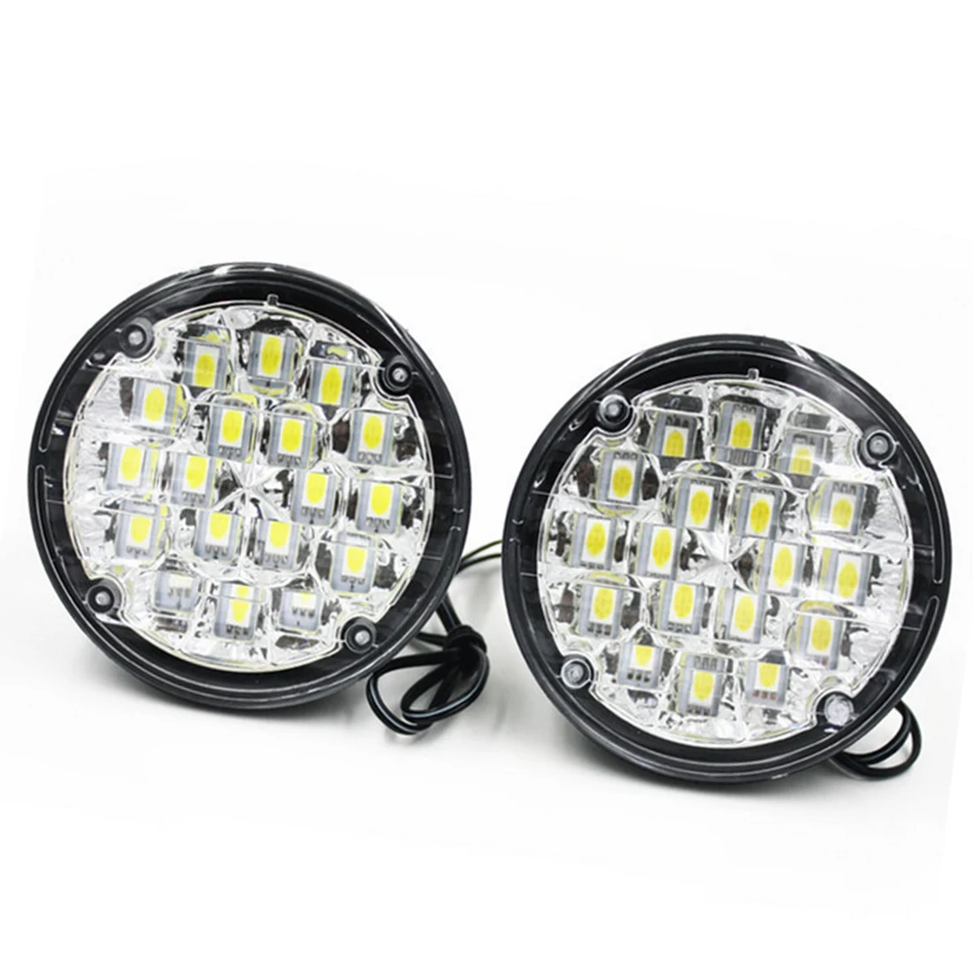 Tonewan super offer 2Pcs 12V 18 LED Round Car Driving Daytime Running Light DRL Fog font
