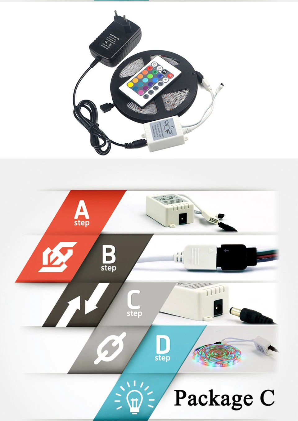 KARWEN RGB Светодиодная лента светильник 5 м 300 светодиодов 2835 SMD 2A адаптер питания высокое качество лента украшение дома лампа