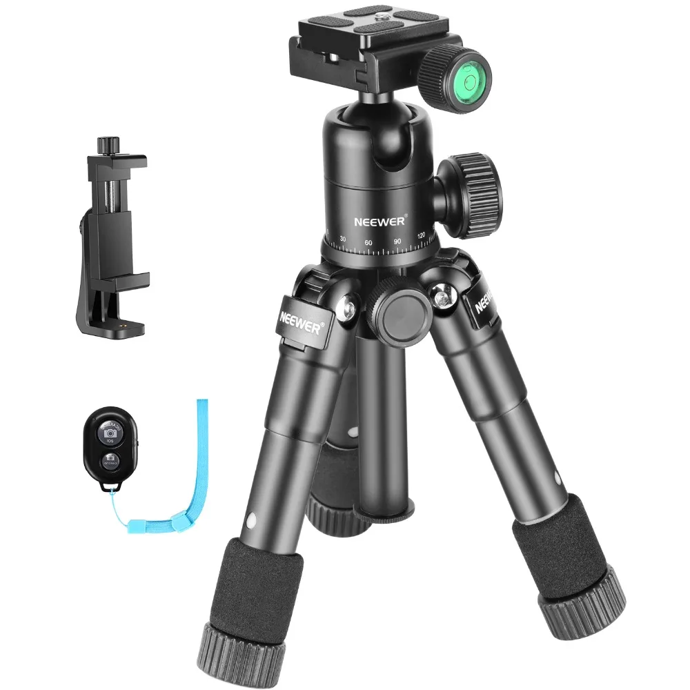  Neewer 20 inches Portable Compact Desktop Mini Tripod with 360 Degree Ball Head/Cellphone Holder/Ba
