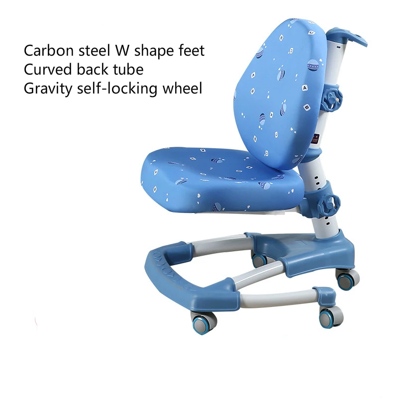 Удобный детский стул(кабинетный) Многофункциональный скользящий студенческий стул для дома с подножкой поднимает детей, восстанавливает письменный стул - Цвет: A2