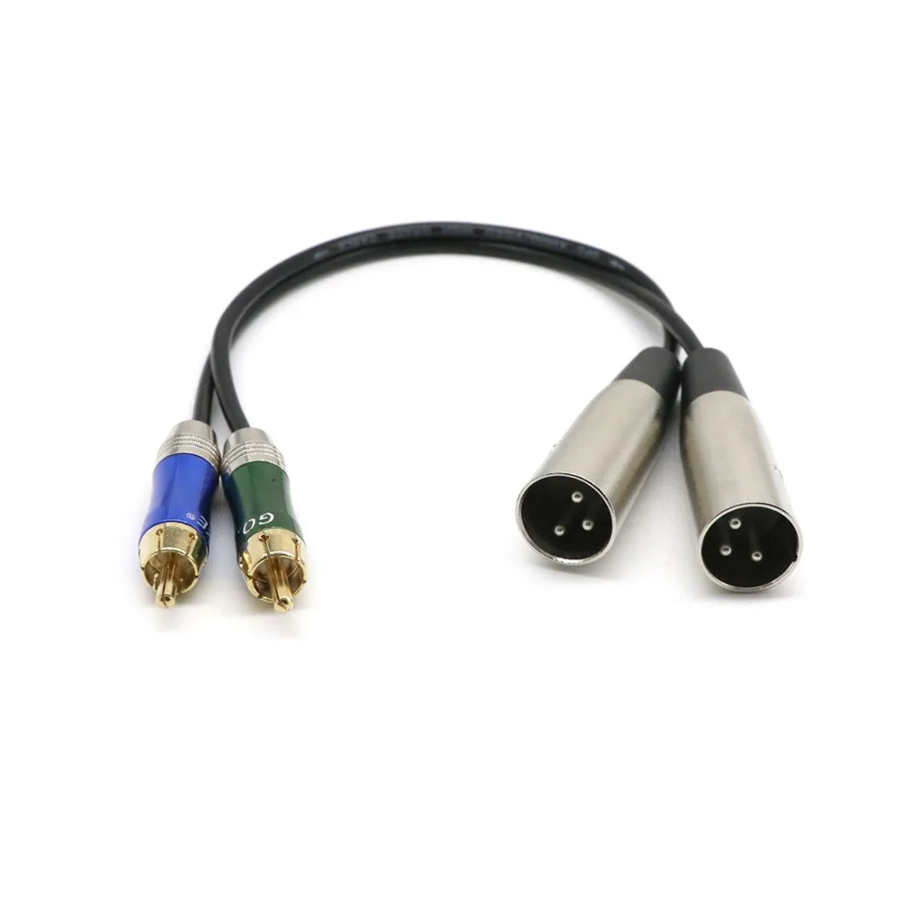 

Seismic Audio - Dual XLR Male to Dual RCA Male 5' Patch Cable - New Pro Audio F709