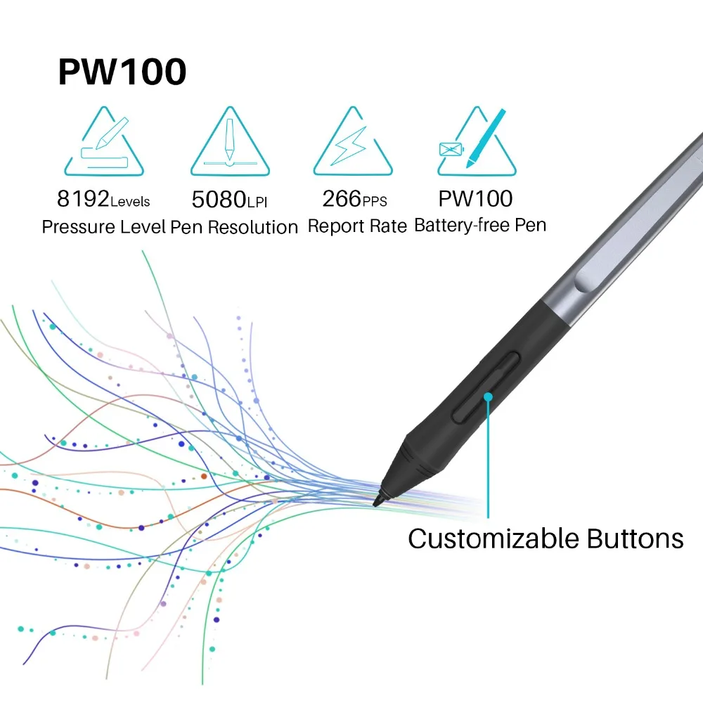 Huion Hs64 6x Polegadas Gráficos Desenho Tablet Ultrafino Digital Tablet Caneta Caneta Caneta Caneta Stylus Livre de Bateria para Android Windows Macos Tablets digitais - Imagem 6