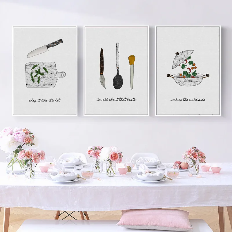 Abstract Minimalist Kitchenware Canvas Painting Posters Prints Wall Art