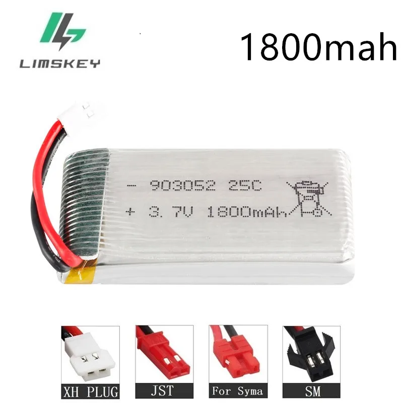 1800 мАч 3,7 в lipo Батарея для KY601S SYMA X5 X5S X5C X5SC X5SH X5SW X5UW X5UC M18 H5P H11D H11C T64 T04 T05 F28 F29 T56 T57