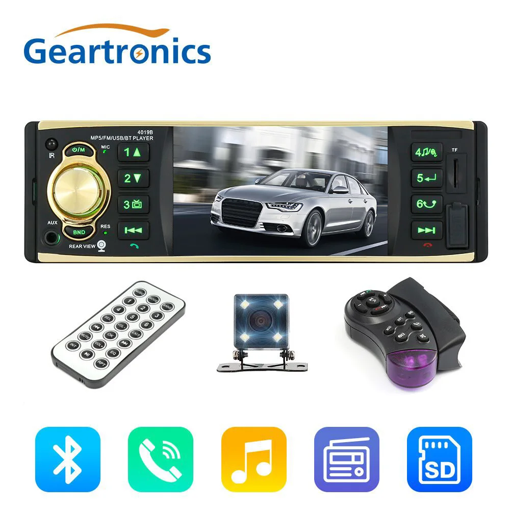 4.1 inch 1 Din Car Radio Audio Stereo 1Din 12V USB AUX FM Radio Station