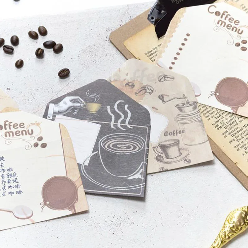 

12Pcs/Pack Retro Vintage Kraft Paper Envelopes Cute Cartoon Kawaii Paper Korean Stationery Kids Gift