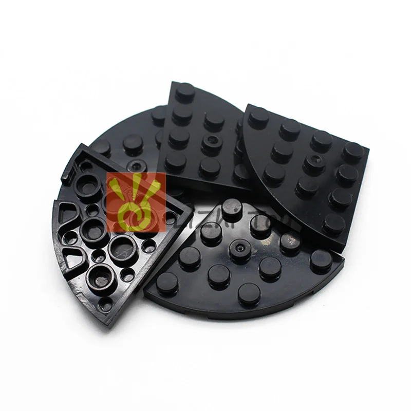 LEGO 30565 DARK GREY 4 x 4 ROUND CORNER PANEL x 4