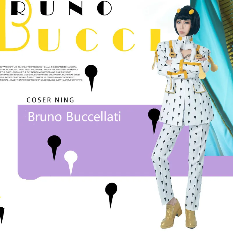 

JoJo's Bizarre Adventure Golden Wind Bruno Buccellati Cosplay Costume Men Bucciarati Suit Halloween Costumes for women