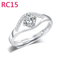 RC15 nuevo llega el anillo para mujer y hombre 6mm ancho 3 filas y 2 filas con piedra grande o no joyería de piedra grande con caja