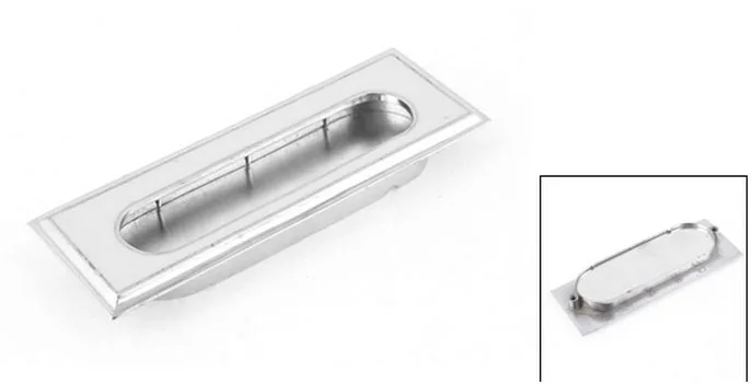 

3.5mm Thread Mount Metal Household Drawer Door Pull Handle 4.3" Length 2PCS
