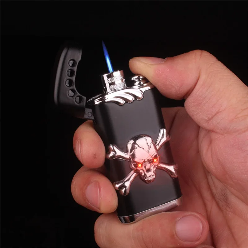 

Inflatable Lighter Windproof Belt Sound Skeleton Bone Cigarette Cigarettes Kerosene Flint Petrol Vintage Petrol Refillable