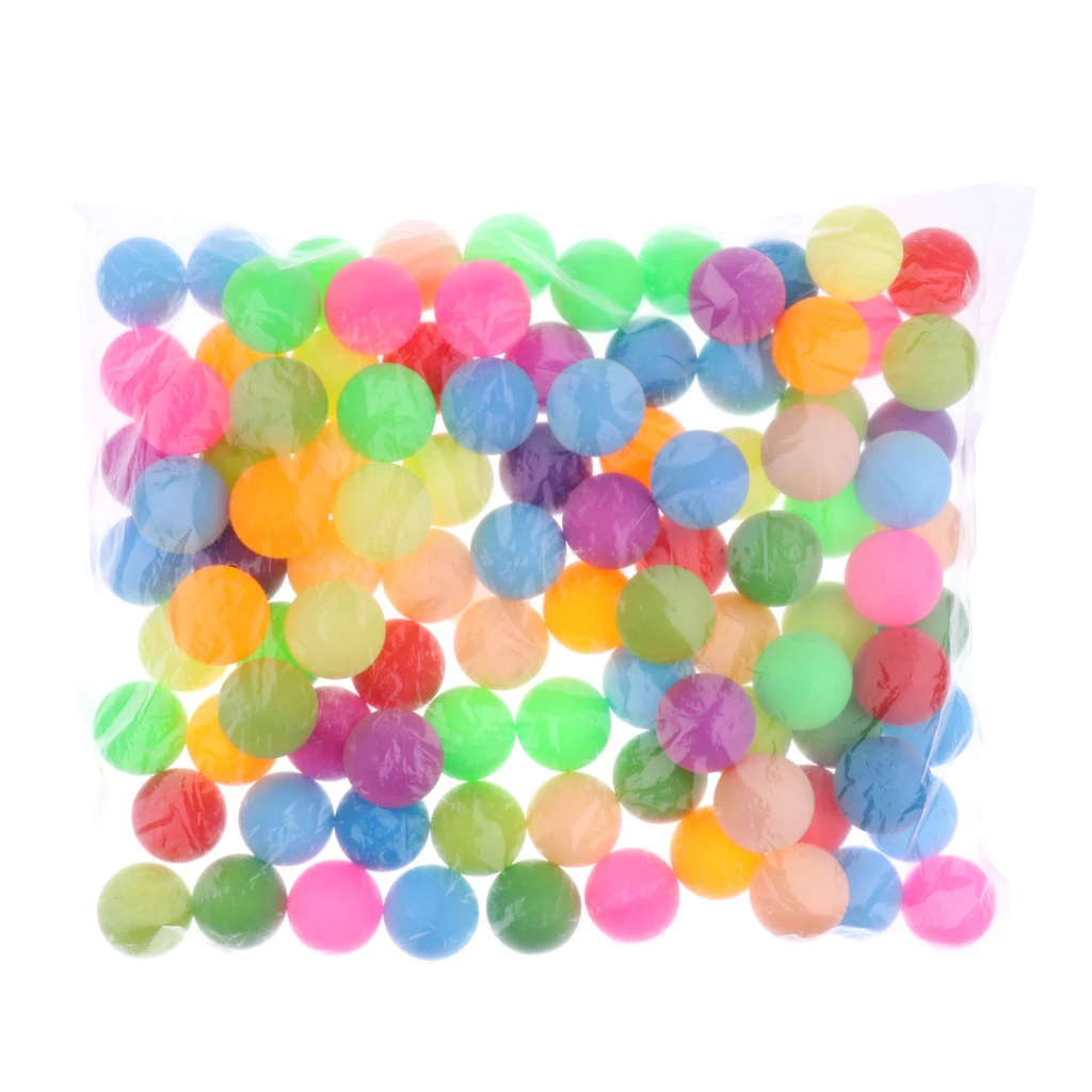 100pcsMixedColorTableTennisBallsCatBalls40mmPlasticColorful