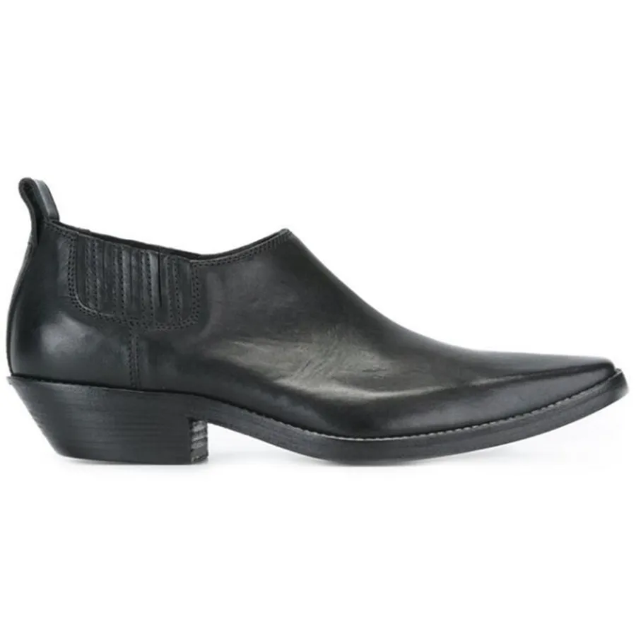 

Gentleman genuine Leather square Toe Men Dance Dress/Wedding Shoes Slip On Business Shoes Real Leather