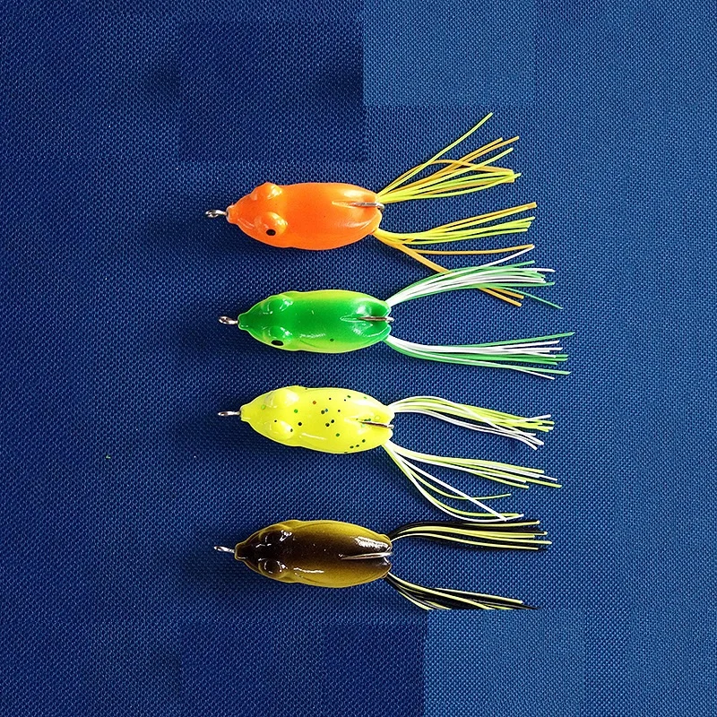 4cm 5g Popper Frog Lures Soft Baits For Snakehead Bass Lures Frog Fishing Floating Topwater drop ship