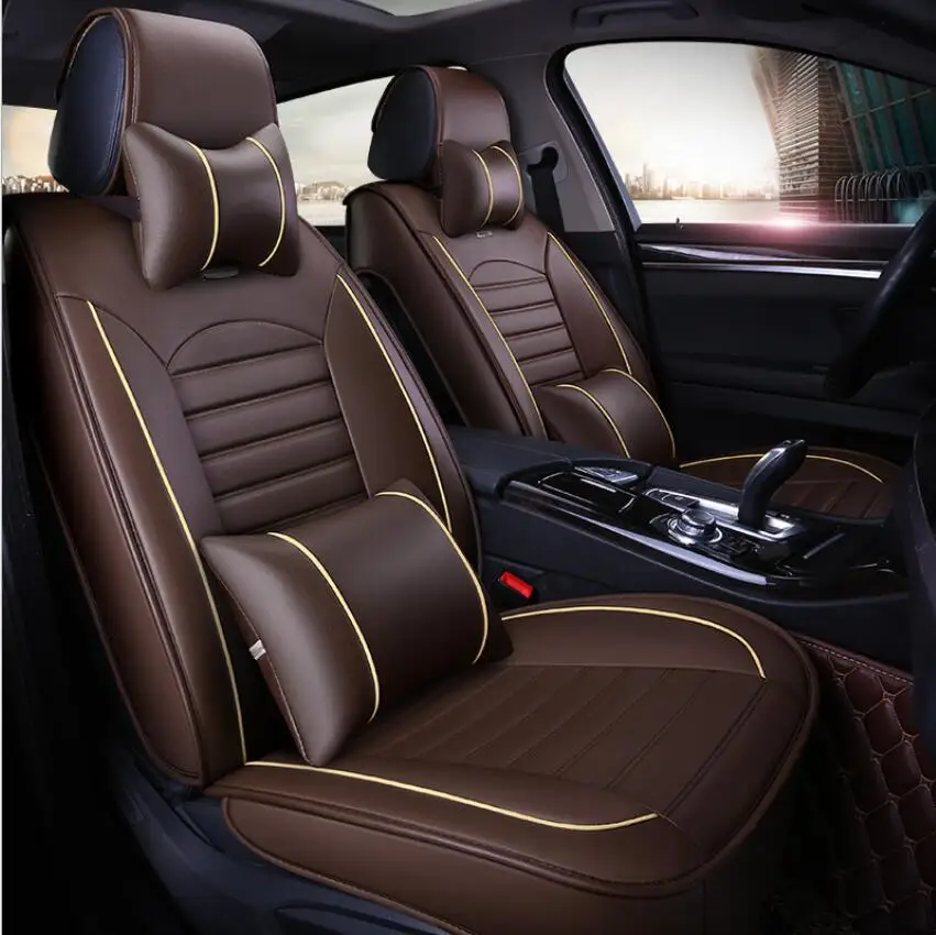 

Car travel 2017 news Luxury leather car seat cover universal seat Covers for Opel Astra honda cars cushion car accessories style