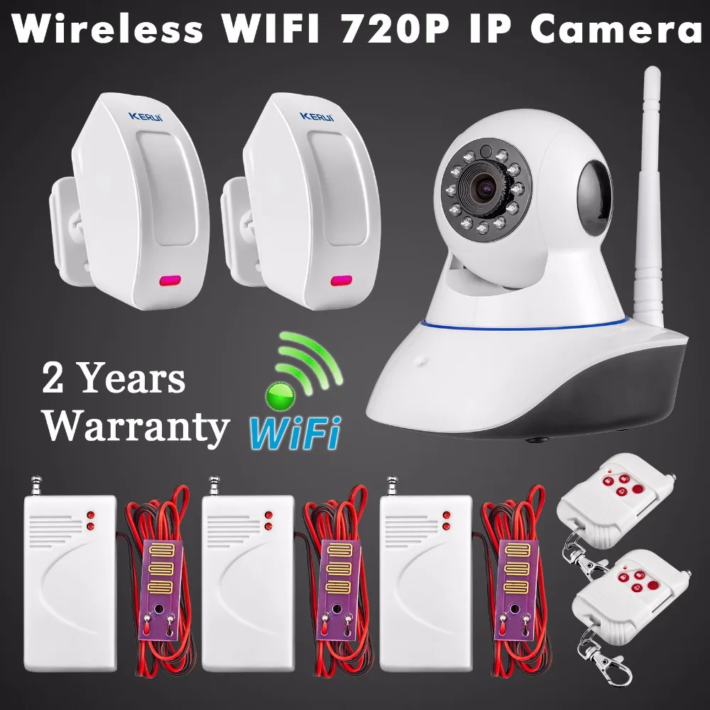 Wireless WiFi IP Camera ISO Android APP Control Home Alarm