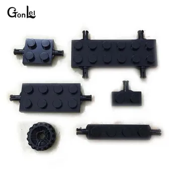 

50-255Pcs/Lot Wheels & Pedestal Building Blocks Car Parts Bulk DIY Toys Set Compatible with Toys Christmas Gifts