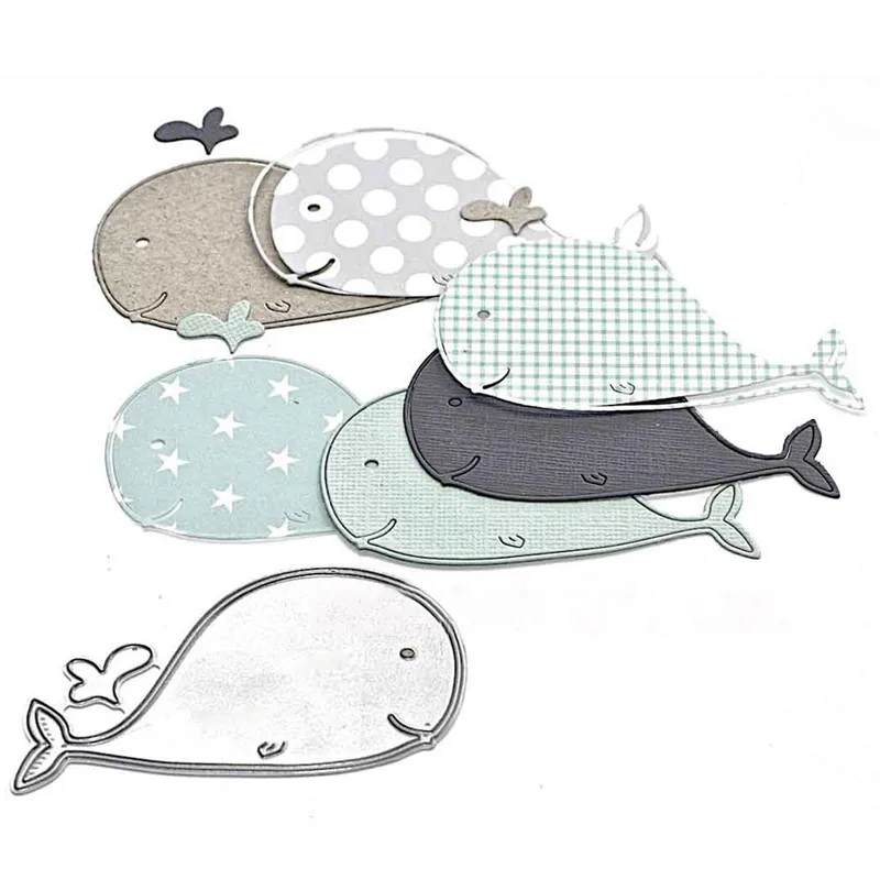 

GJCrafts Whale Dies Metal Cutting Dies New 2019 for Card Making DIY Scrapbooking Embossing Cuts Paper Stencil Craft Fish Dies
