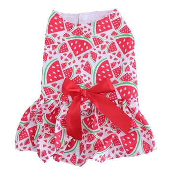 

Summer Pet Dog Adorable Watermelon Dress Dog Printing Dress Skirt Summer Clothes Shirts For Dog (Watermelon, L)