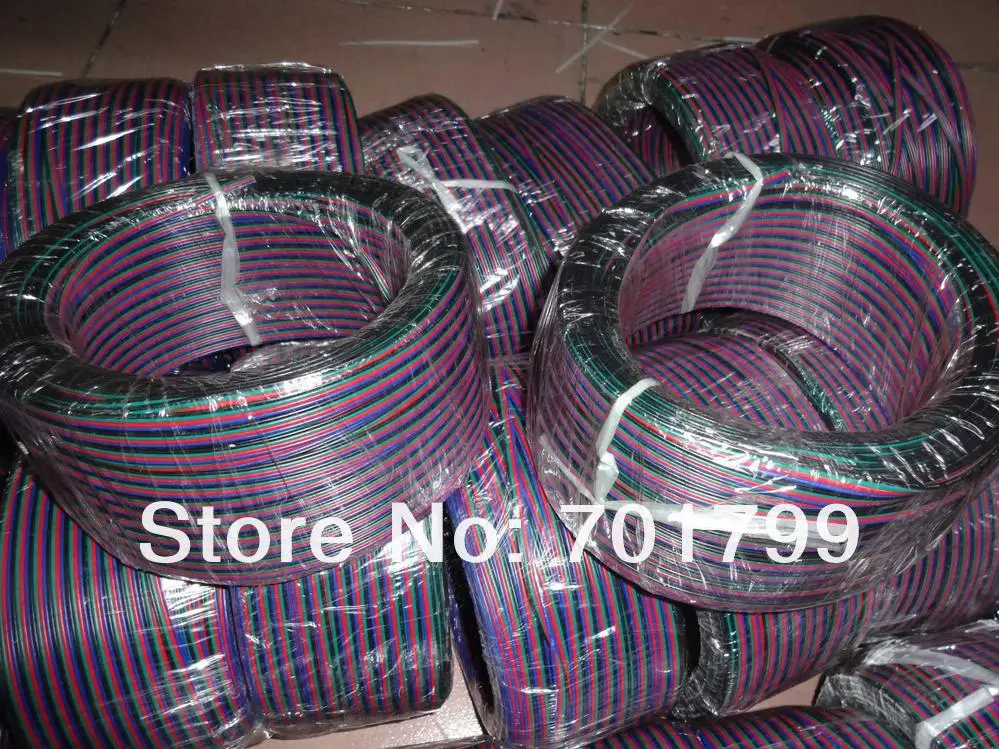 100 м/лот 4pin RGB 20AWG кабель для Светодиодный пиксельный модульный; светодиодный полосы и т. д